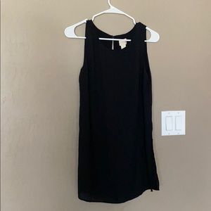 Long Black Tank Blouse